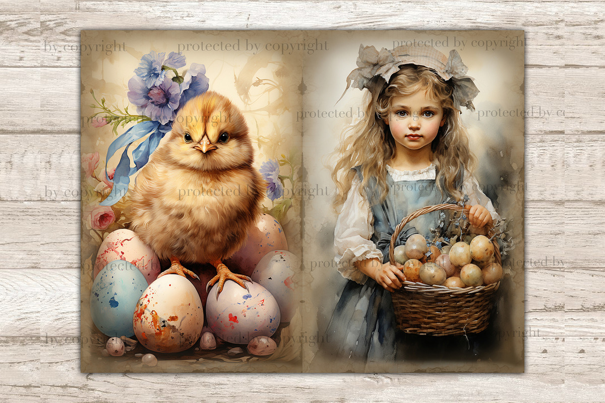 Victorian Easter Junk Journal, a Person Illustration by GlamArtZhanna (Photo 6 of 10)
