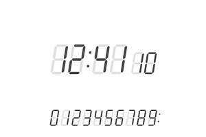 Numbers for the electronic screen
