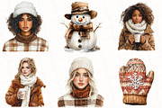 Watercolor Winter Cocoa Clipart, an Illustration by OK Design (Thumbnail 5 of 5)