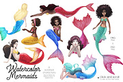 Ocean Paradise - watercolor mermaids, an Animal Illustration by Ekaterina Glazkova (Thumbnail 3 of 14)