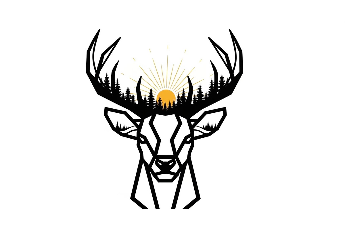 Artistic Geometric Deer Head Bundle, an Illustration by yasushie (Photo 15 of 31)