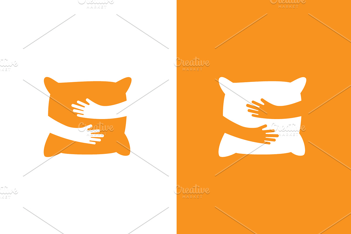 Pillow and hands logo combination, an Object Illustration by GraphiShop
