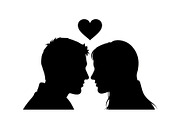 Couple Love Heart Silhouette Bundle, an Illustration by Amazin_art (Thumbnail 13 of 51)