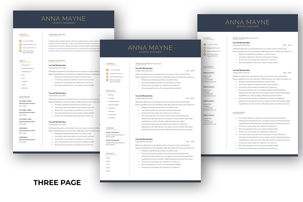 Modern Resume Template, a Resume Template by Advaita Printables (Photo 2 of 6)