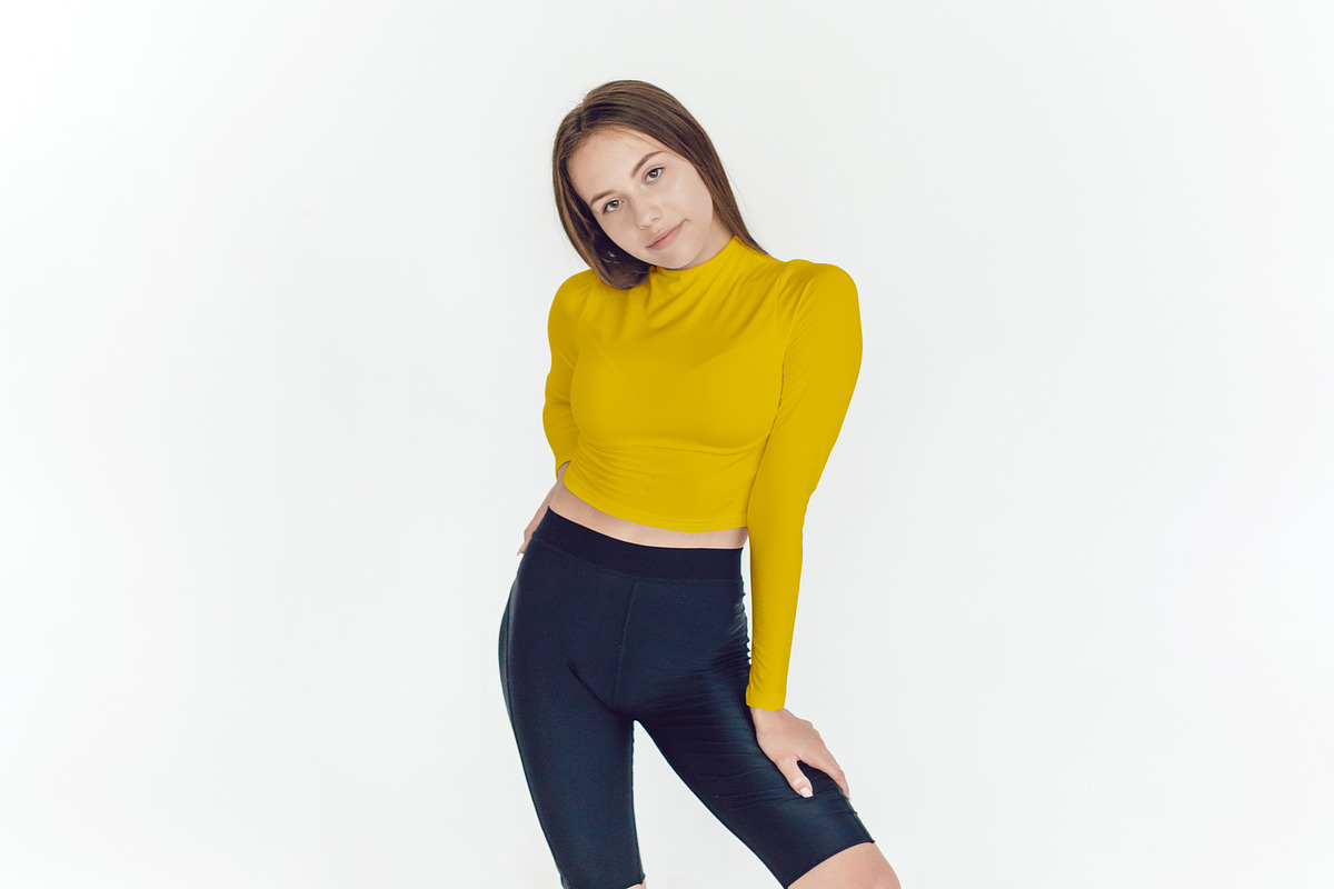 Stretching Longsleeve Mock-Up Set, a Product Mockup by PSD Market (Photo 9 of 13)