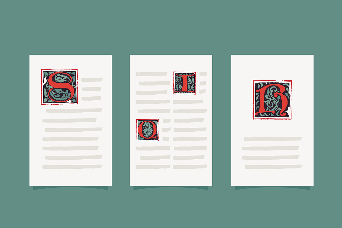 Tractatus Medieval initials font, a Blackletter Font by kaer_shop (Photo 9 of 9)