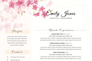 Water Color CV-Resume Template *C, a Resume Template by Showy68 Template (Thumbnail 4 of 5)