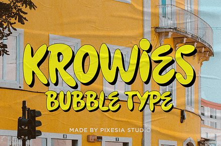 Krowies – Bubble Display Font
