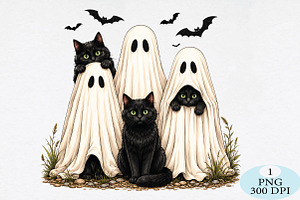 Cowgirl Ghost BOO Western PNG, a Seasonal Illustration by Daily.Designs