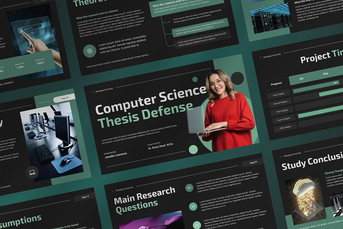 Green Black Modern Thesis Defense preview 2
