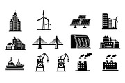 Modern Energy Industry Silhouette, a Graphic by hafijul (Thumbnail 3 of 14)