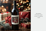 Christmas Wine Bottle Mockups Set, a Product Mockup by Mint Air Studio (Thumbnail 2 of 9)