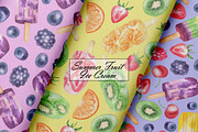 Fruit Ice Cream Seamless Patterns, a Food Illustration by OlDm_Shop (Thumbnail 5 of 10)