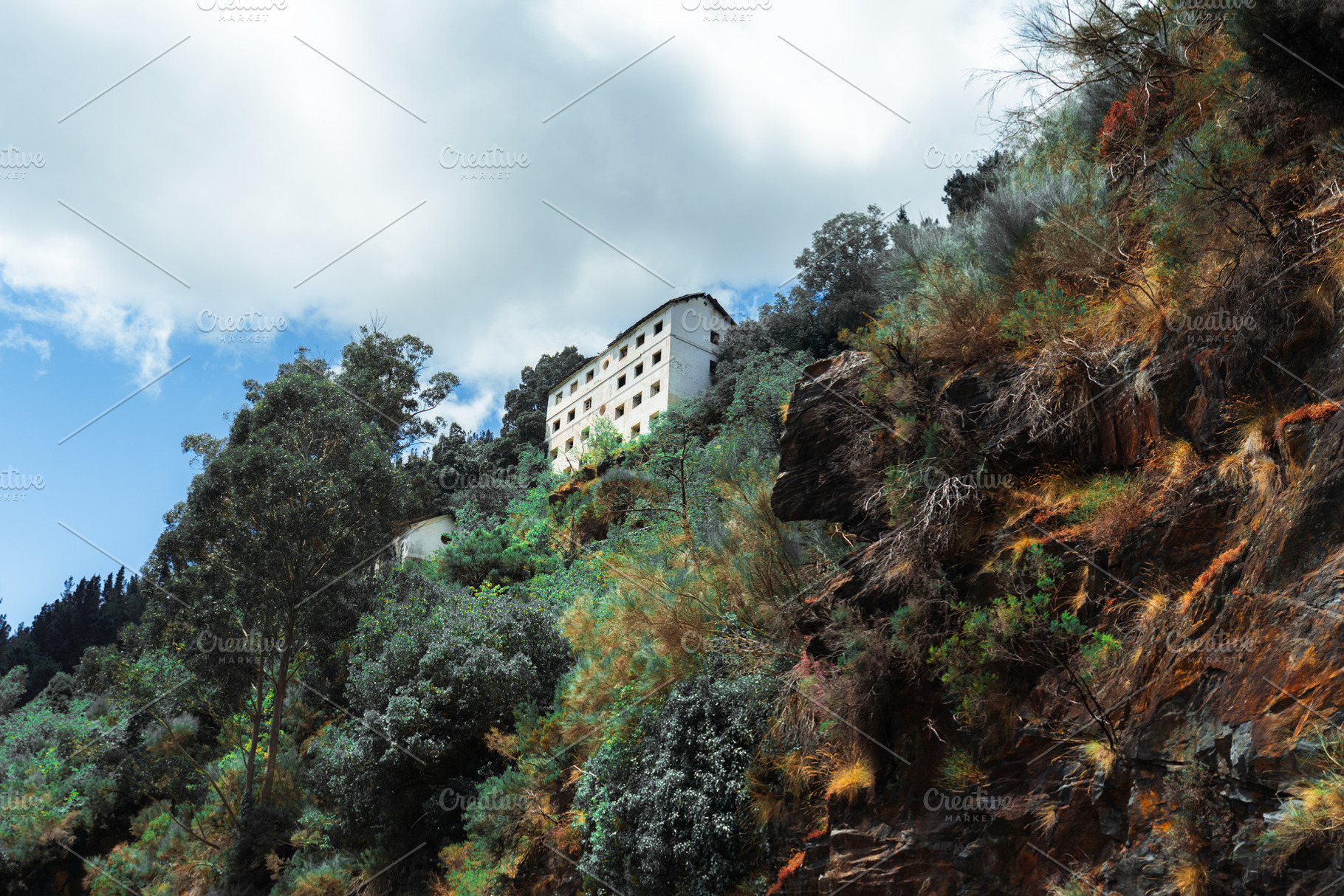 Abandoned hillside building, an Architecture Photo by SkyNext