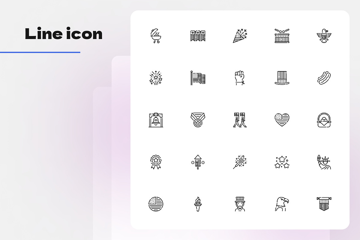 American independence Icons Set, an Icon by Yasa Design Studio (Photo 2 of 4)