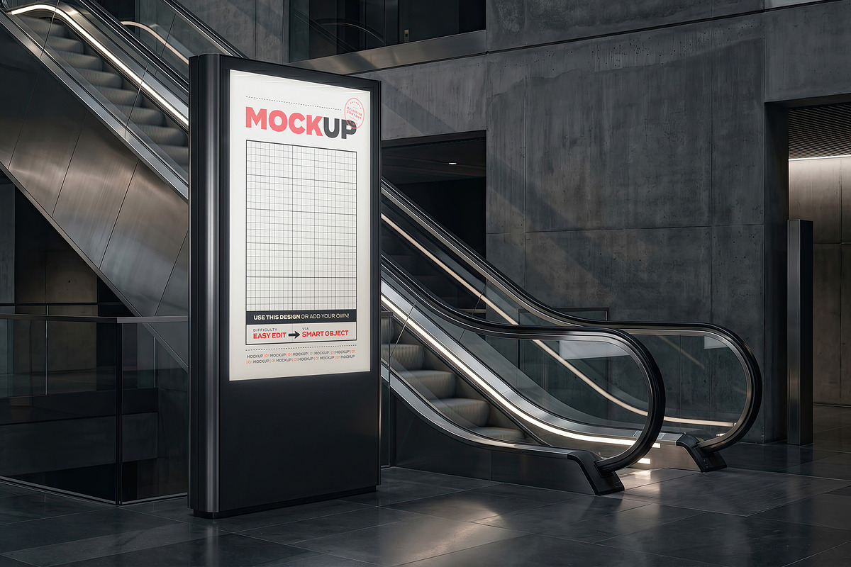 Sign Mockups with Electric Staircase, an Advertising Mockup by Luuqas Design (Photo 3 of 4)