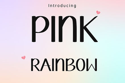 PINK RAINBOW, a Sans Serif Font by Cutie_Kate_Studio