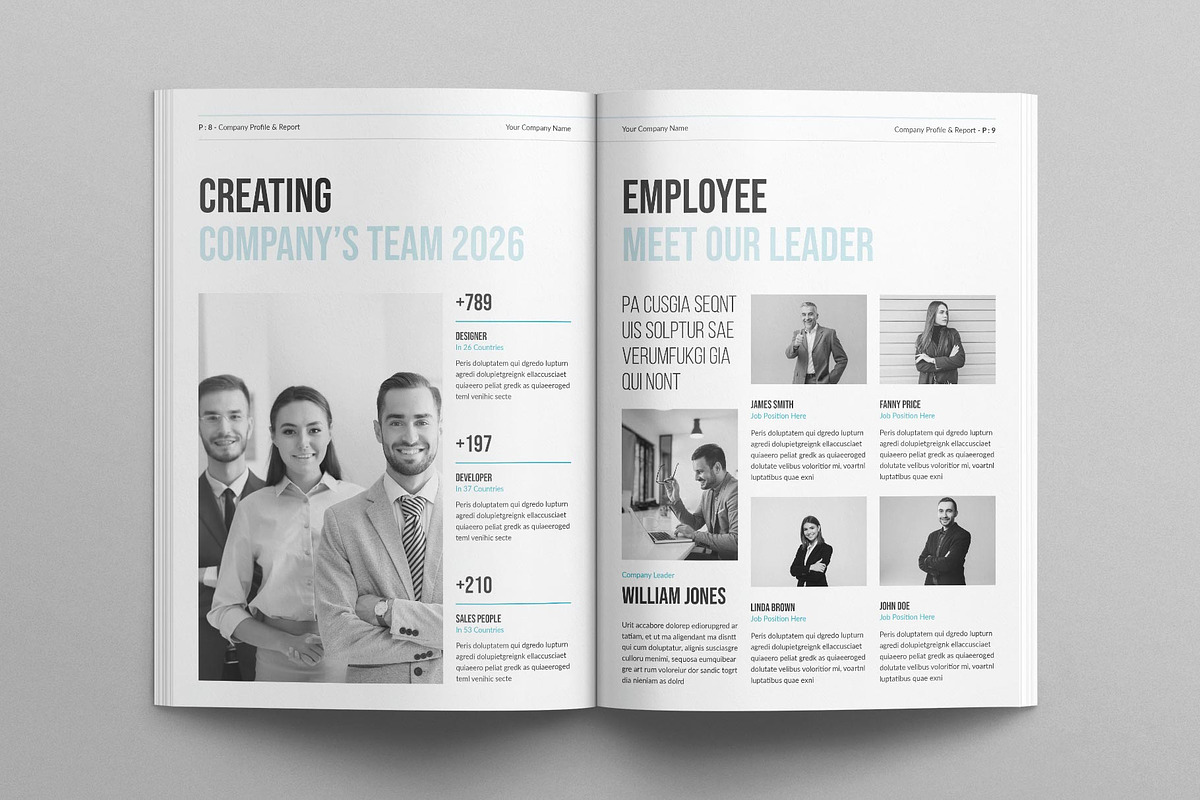 Company Profile & Report Template, a Brochure Template by E-Type (Photo 4 of 13)