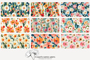 70 painterly floral seamless pattern, a Pattern Graphic by Poppy Lane Studio (Thumbnail 7 of 10)