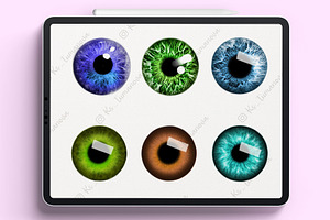 Procreate Realistic Iris Stamps