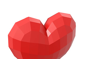 Heart Simple, HiRes And LowPoly