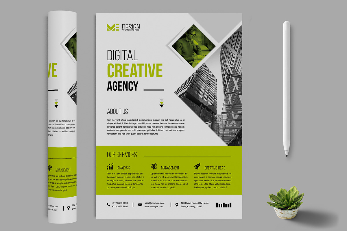 Business Flyer Template, a Flyer Template by MightyDesign (Photo 1 of 6)