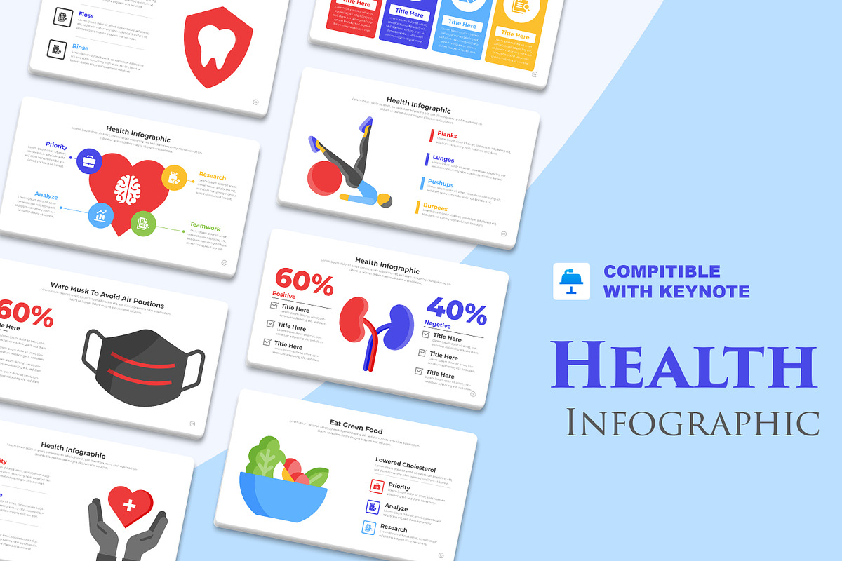 Health Infographic Keynote, a Templates & Theme by Mighty-Slide (Photo 1 of 7)