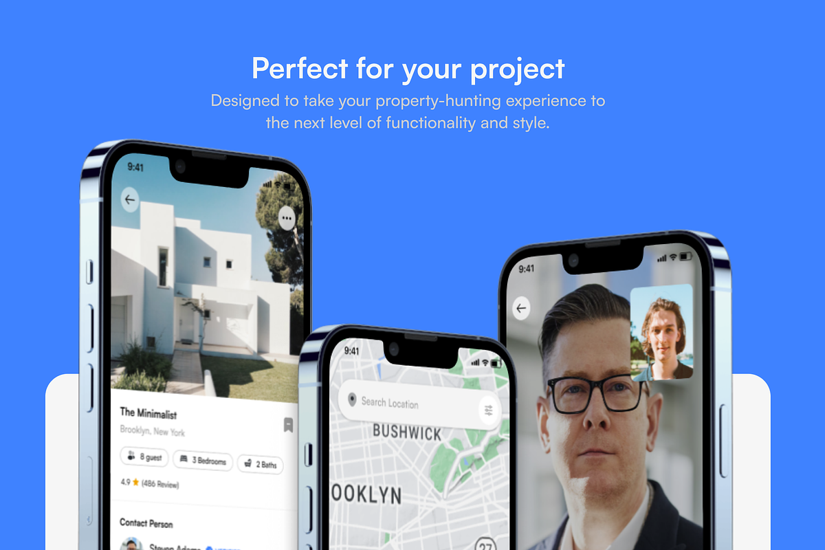Realus - Real Estate App UI Kit, an UI Kit Template by restiyathena (Photo 4 of 6)
