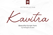 Kavitra, a Script Font by Rahagita Studio (Thumbnail 1 of 6)