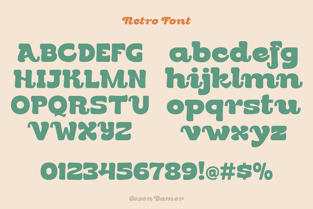 Geson Bamer - Retro Font, a Font by TypeClassHeroes (Photo 6 of 15)