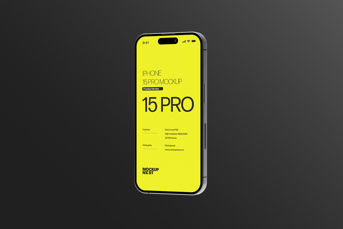 Iphone 15 Pro Mockup Set, an iPhone Mockup by Toasin Studio