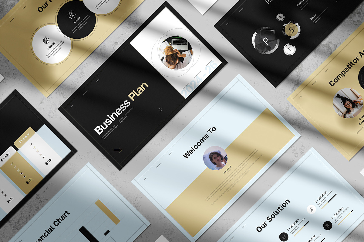 Business Plan Template | CANVA, a Presentation Template by White Graphic (Photo 2 of 8)