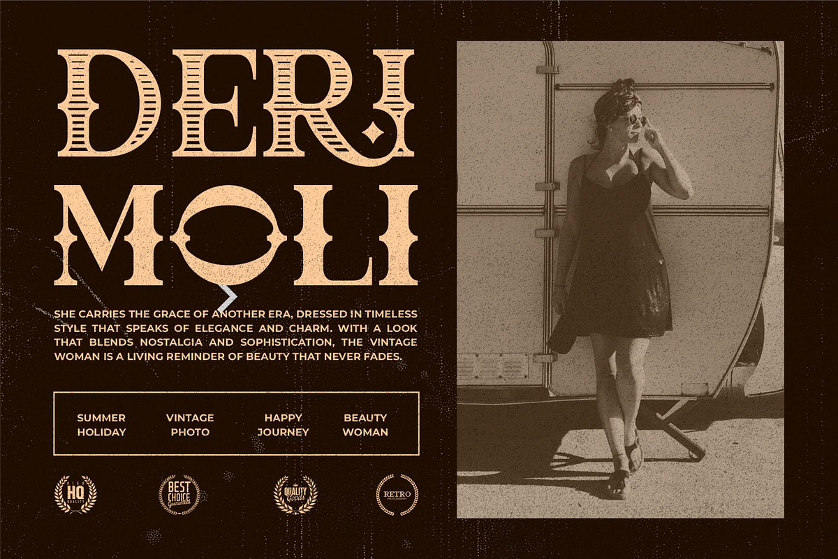 Briqa || Vintage Retro Serif Font, a Serif Font by Ermedia Studio (Photo 3 of 10)