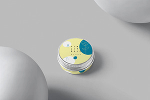 Lip Balm Round Tin Box Mockups