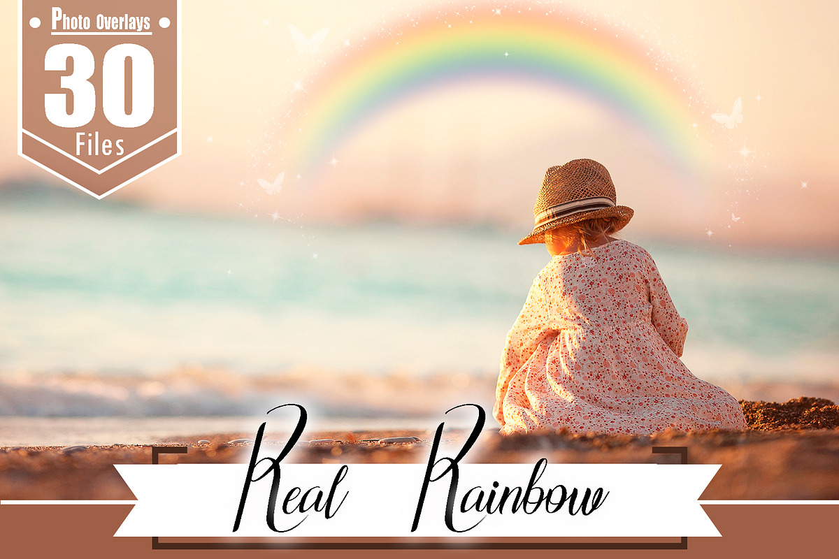 30 real fairy Rainbow Photo overlay, a Layer Style Add-On by OverlayBox (Photo 1 of 5)