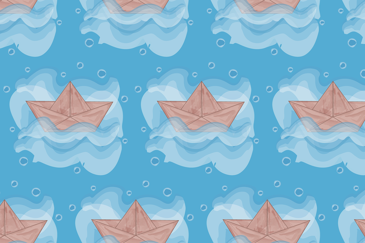 pattern with an image of a paper boa, a Texture Illustration by JYa_Design (Photo 1 of 3)