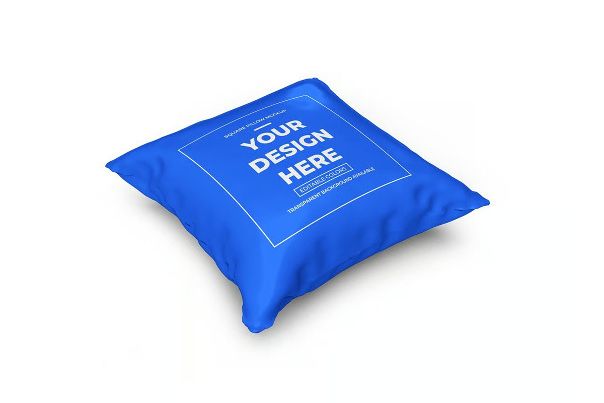 Square Pillow Mockup Template Set, a Household Mockup by DesignRushMarket (Photo 3 of 11)