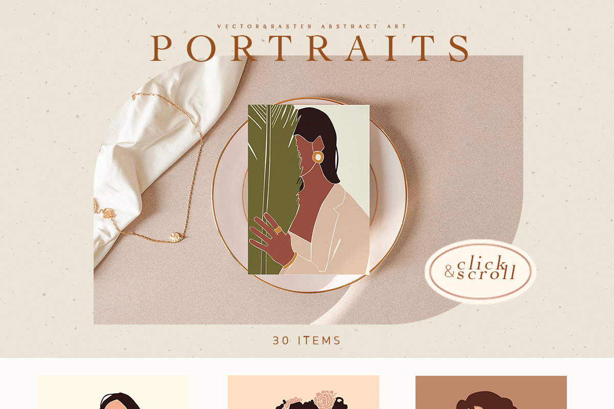 Flower Lover Abstract Women Portrait, a Work Illustration by NassyArt (Photo 2 of 10)