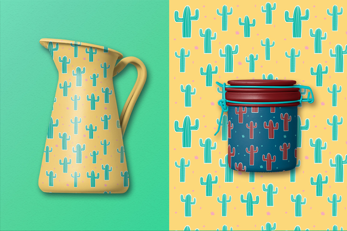Cactus on acid | 20 funky patterns, a Pattern Graphic by Kenzagraphics (Photo 7 of 8)