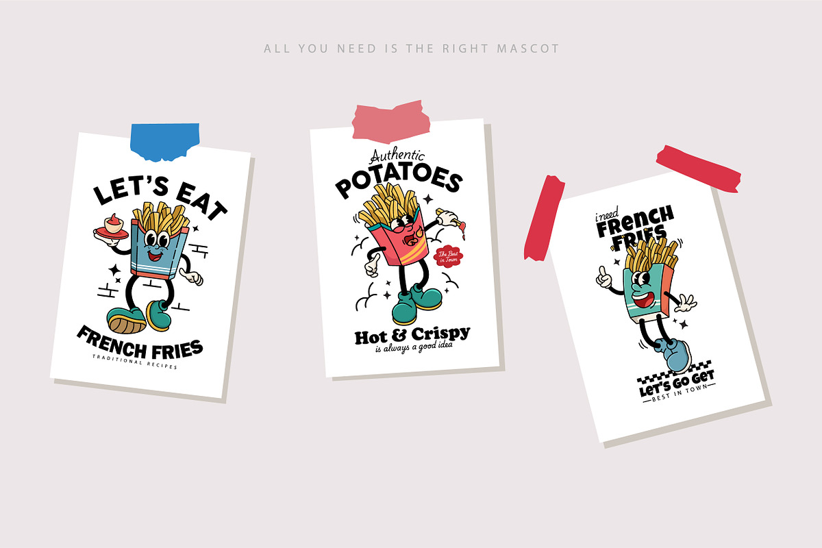 18 Traditional French Fries Mascot, a Food Illustration by Allmostudio (Photo 5 of 5)