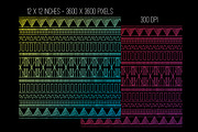 Aztec Gradient Night 16 Patterns, a Pattern Graphic by Pip Sweet (Thumbnail 3 of 3)