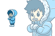 Boy Wearing Thick Jacket Cartoon, an Illustration by garistipis (Thumbnail 2 of 2)