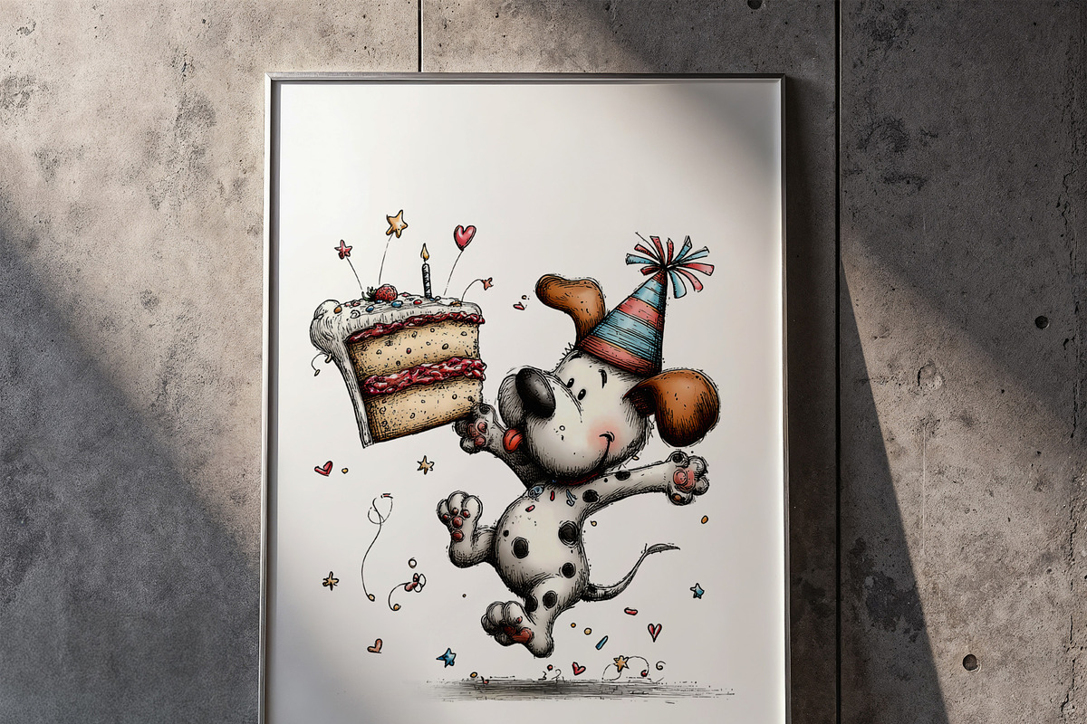 30 whimsical dog birthday clipart, an Illustration by one-touch (Photo 5 of 17)