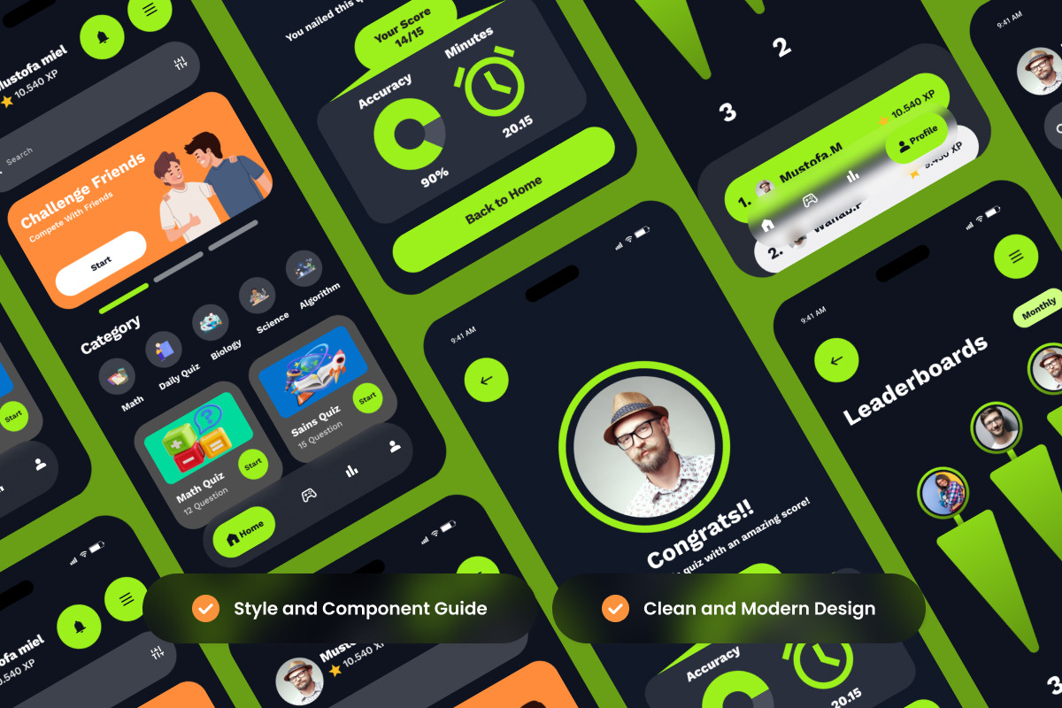 Examia – Smart Study Quiz UI Kit, an App Template by productype1 (Photo 3 of 5)