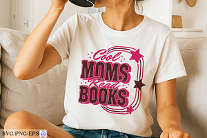Cool Moms Read Books Mama Mom Mother, a Graphic by mh_arif