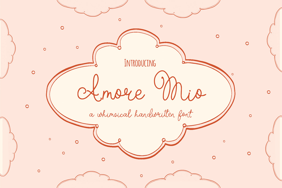 Amore Mio Whimsical Wedding Script, a Handwritten Font by Amalia Calligraphy (Photo 1 of 7)