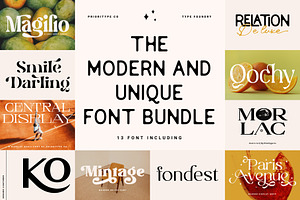 The Modern & Unique Font Bundle, a Sans Serif Font by Prioritype Co