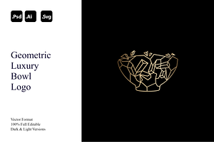Geometric Luxury Bowl Logo, a Branding & Logo Template by Luxury Logos