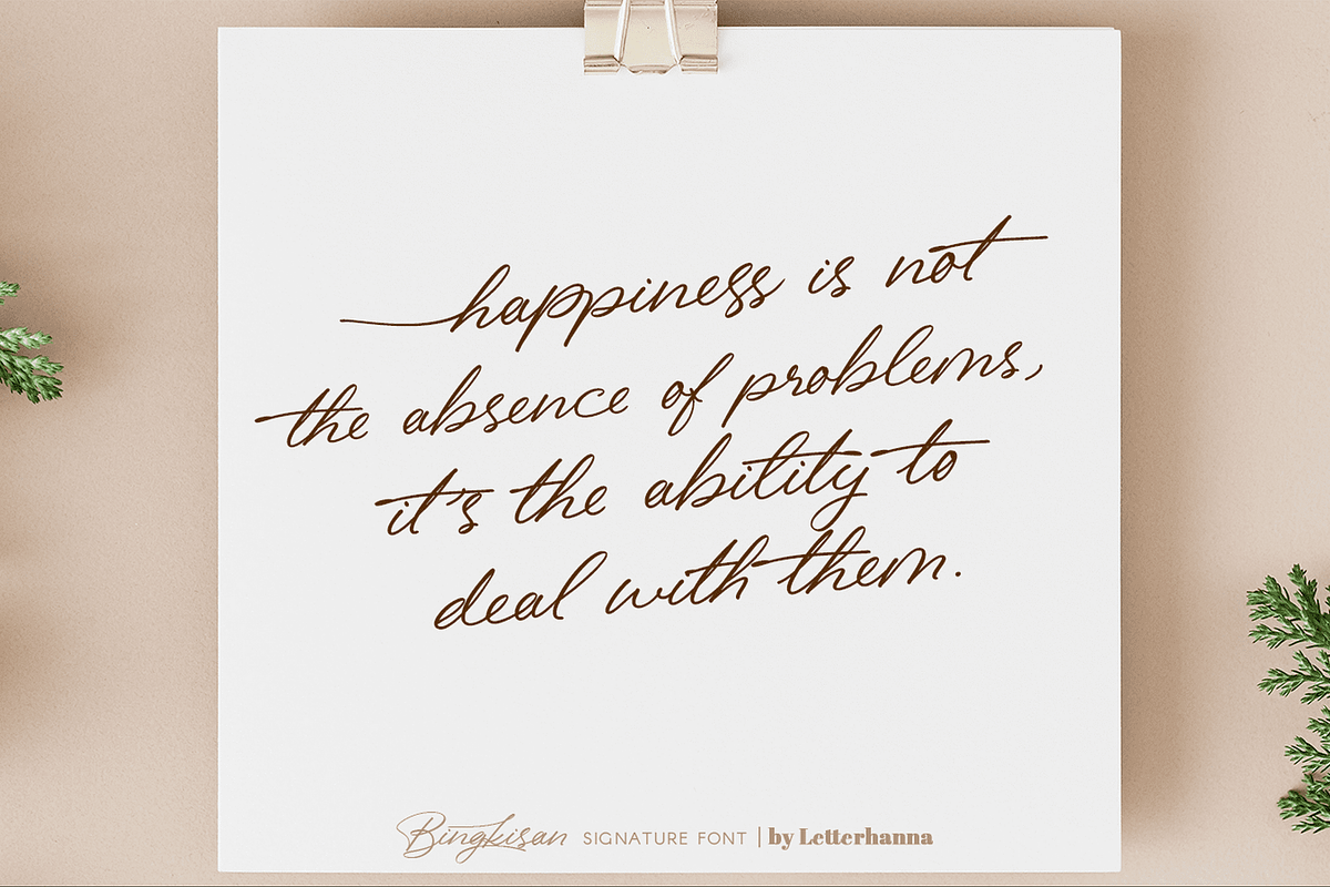 Bingkisan Font, a Script Font by Letterhanna Studio (Photo 6 of 12)