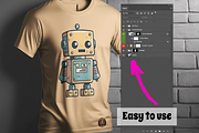 T-shirt mockup bundle, an Apparel Mockup by Visuallay (Thumbnail 3 of 6)